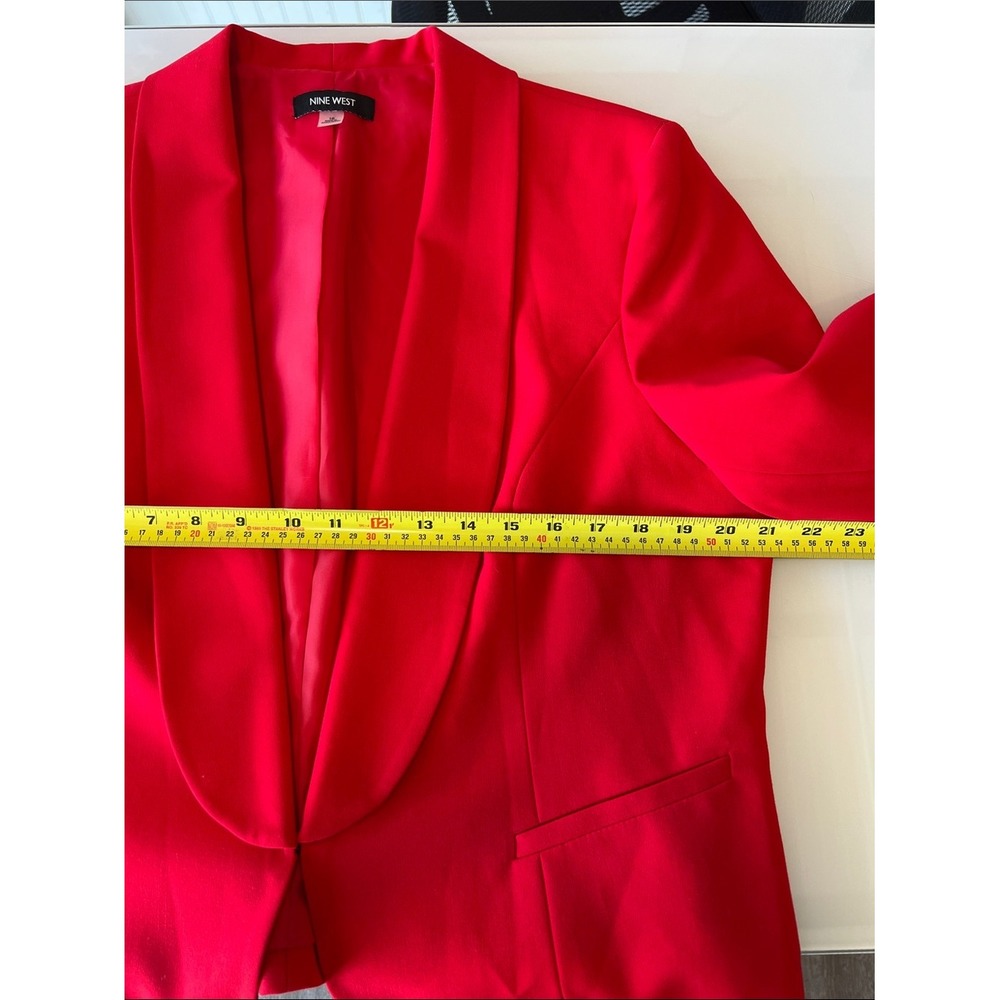Nine West Red Black corpgore officewear Skirt Suit Set Blazer Dress Size 16 NWT - Picture 9 of 13